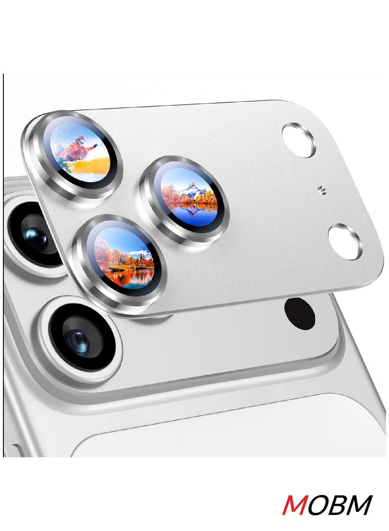 MOBM For iPhone 17 Pro max Camera Lens Protector Silver - Image 1